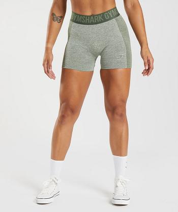 Szorty Damskie Gymshark Flex Zielone Oliwkowe | PL 2391FDN